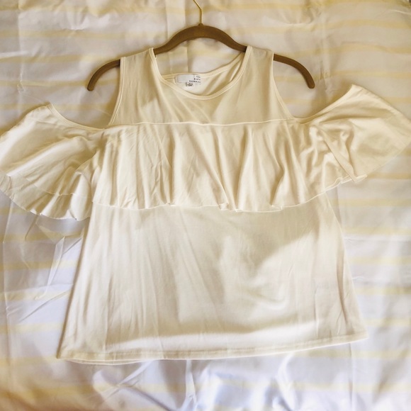 Ten Sixty Sherman Ruffled Cold-Shoulder Top - Picture 3 of 8